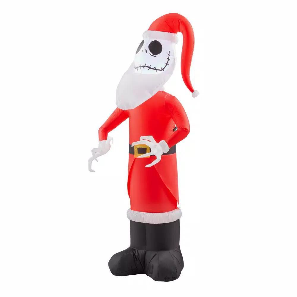 Disney Nightmare Before Christmas 4 ft. Jack Skellington as Santa Inflatable Holiday Decoration