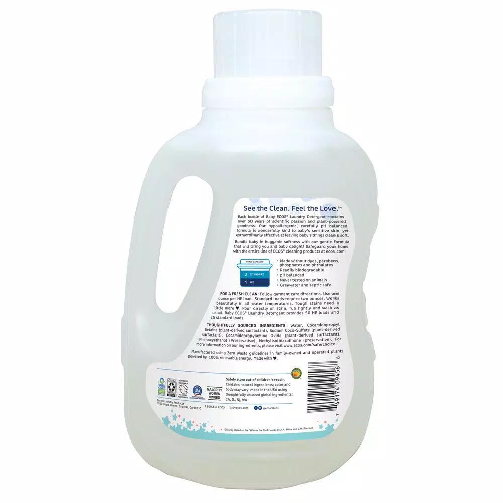 ECOS Baby Disney Free and Clear Liquid Laundry Detergent, 50 oz.