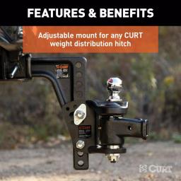 CURT Weight Distribution Shank, 2-1/2" Receiver, 8" Drop thumbnail 2