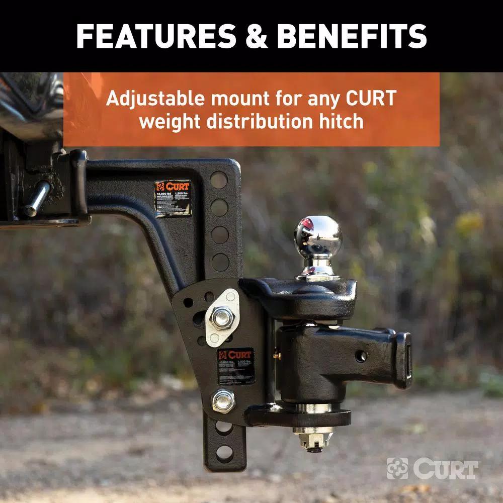 CURT Weight Distribution Shank, 2-1/2" Receiver, 8" Drop