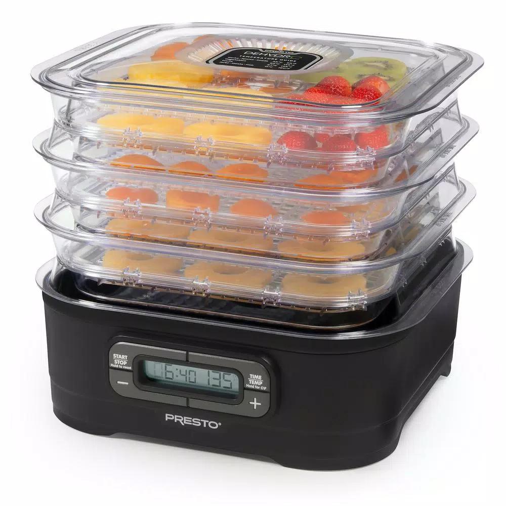 Presto Dehydro Digital Food Dehydrator with 6 Transparent Trays, 750W, Black