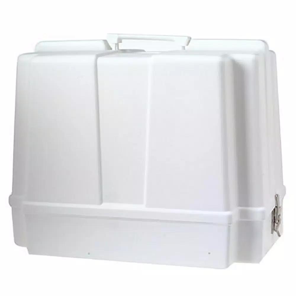 Brother 5300 Universal Hard Shell Carrying Case for Free Arm Sewing Machines and Sergers, White