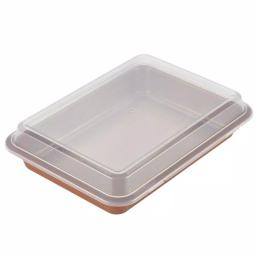 Ayesha Curry 9 x 13 in. Copper Nonstick Steel Cake Pan with Plastic Lid thumbnail 4