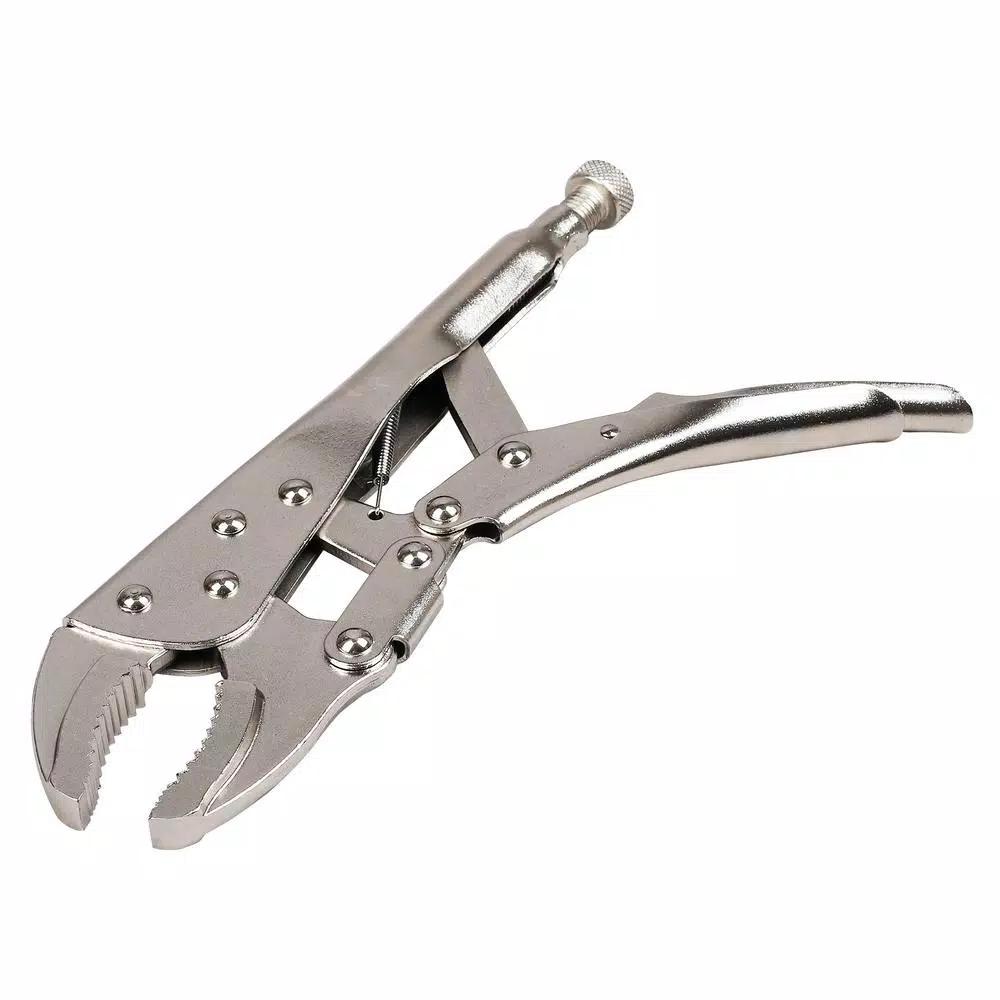 KING 12 in. Heavy-Duty Locking Pliers, Curved Jaw, Drop-Forged Carbon Steel