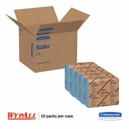 WypAll L10 Windshield Towels, 1-Ply Blue Disposable Wipers, 224 per Pack, 10 Packs per Carton thumbnail 2