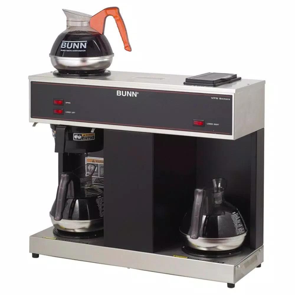 BUNN VPS 12-Cup Commercial Coffee Maker with 3 Warmers, Stainless Steel