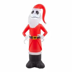 Disney Nightmare Before Christmas 4 ft. Jack Skellington as Santa Inflatable Holiday Decoration thumbnail 1