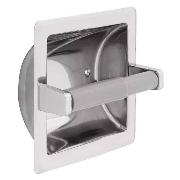 Franklin Brass Recessed Toilet Paper Holder and Dispenser, Bright Stainless Steel