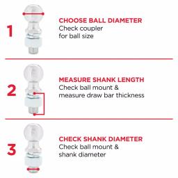 TowSmart 1-7/8 in. Chrome Hitch Ball with Wrench Flats thumbnail 5