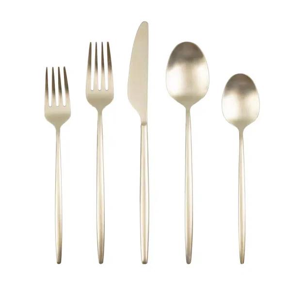 Cambridge Silversmiths Gaze Champagne Satin 20-Piece Flatware Set, Service for 4