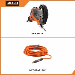 RIDGID 3-1/2 in. Full-Size Palm Nailer and 50 ft. Lay Flat Air Hose Combo Kit thumbnail 2