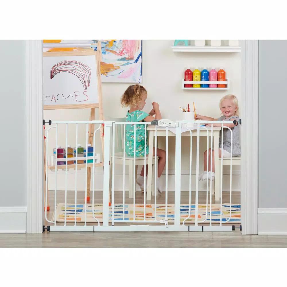 Regalo WideSpan Extra Wide Metal Walk-Through Baby Gate, 30 in. Tall, Fits 29-56 in. Openings