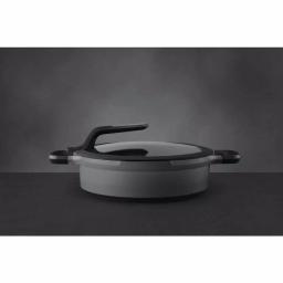 BergHOFF GEM Stay Cool 4.9 qt. Cast Aluminum Nonstick Saute Pan with Glass Lid, Gray thumbnail 5