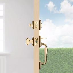 Baldwin Prestige Wesley Single Cylinder Door Handleset with Alcott Knob, Lifetime Polished Brass thumbnail 11