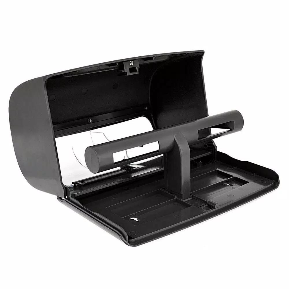 Alpine Industries Double Roll Toilet Paper Dispenser, Gray ABS Plastic