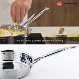 1829 Carl Schmidt Sohn STERN 1 qt. Hammered Stainless Steel Saute Pan with Lid thumbnail 5