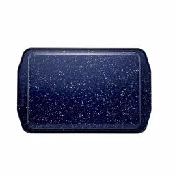 Paula Deen 9 x 13 in. Deep Sea Blue Speckle Nonstick Steel Rectangular Cake Pan thumbnail 3