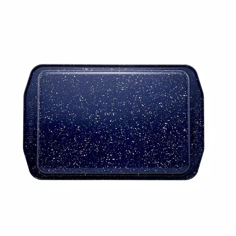 Paula Deen 9 x 13 in. Deep Sea Blue Speckle Nonstick Steel Rectangular Cake Pan