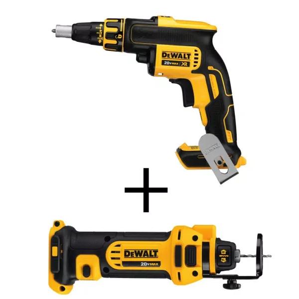 DEWALT 20V MAX XR Brushless Cordless Drywall Screw Gun with Cut-Out Tool Kit