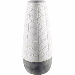 Mercana Harrier II Large White Geometric Ceramic Table Vase thumbnail 1