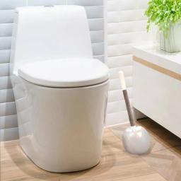 Bath Bliss 14 in. Ceramic Dome Toilet Brush and Holder Set with Stainless Steel Handle, Iridescent thumbnail 2