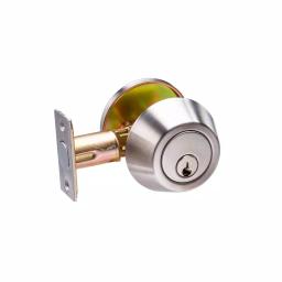 Taco Stainless Steel Cylindrical Entry Knob and Deadbolt Combo, Weiser Keyway, Grade 3 thumbnail 3
