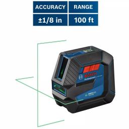 Bosch GLL100-40G Green Beam Self-Leveling Cross-Line Laser Level, 100 ft. Range thumbnail 7