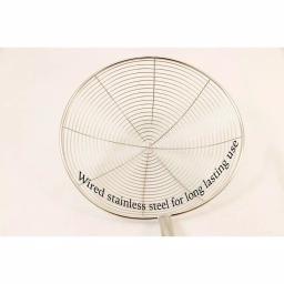 ExcelSteel 6.25 in. Stainless Steel Wire Strainer with Ceramic Rose Handle and Hanging Hook thumbnail 4