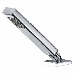 ANZZI Nite Series Single-Handle Deck-Mount Roman Tub Faucet with Handheld Sprayer, Polished Chrome thumbnail 4