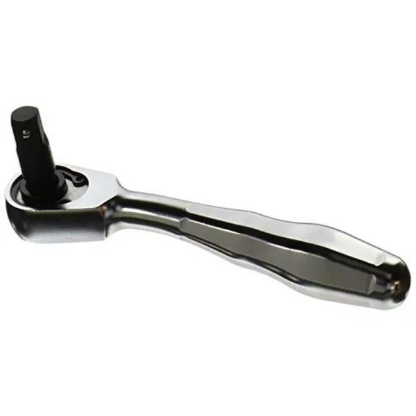 Felo 1/4 in. Mini Hex Ratchet with 1/4 in. Adapter, 60-Tooth Chrome-Vanadium Steel