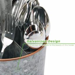 MIND READER Silver Metal 4 Section Utensil Caddy & Cutlery Holder thumbnail 3