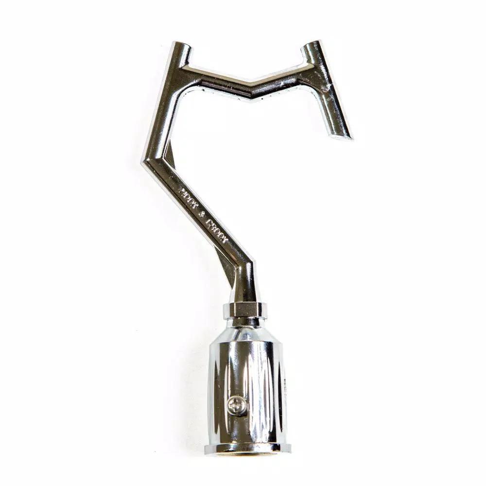 DocaPole Big-Reach Pole Hook Attachment for Extension Poles, Zinc-Coated Utility Hook for Hanging and Retrieval