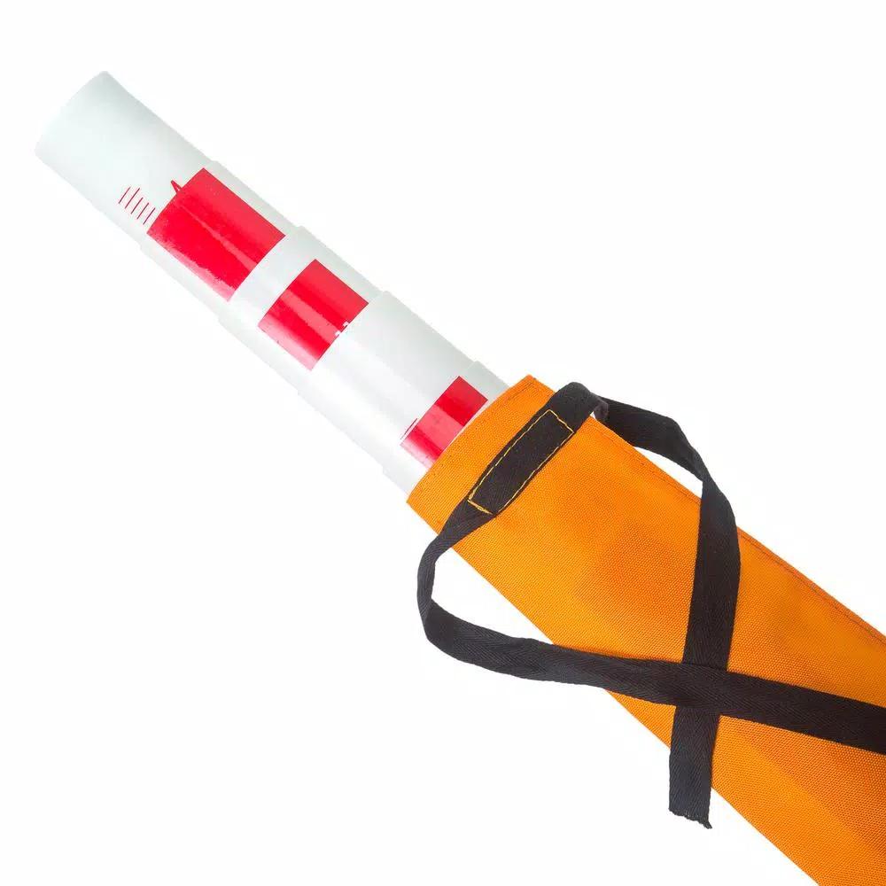 AdirPro 25 ft. Surveyor Oval Leveling Grade Rod, 10ths Scale, Fiberglass
