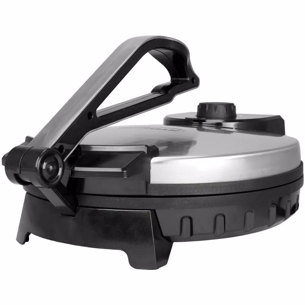 Brentwood Appliances 12 in. Nonstick Electric Tortilla Maker, 1200W Stainless Steel