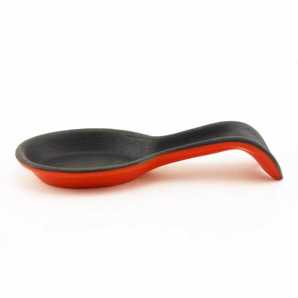 BergHOFF Orange Cast Iron Spoon Rest with Hammered Finish and Enamel Coating