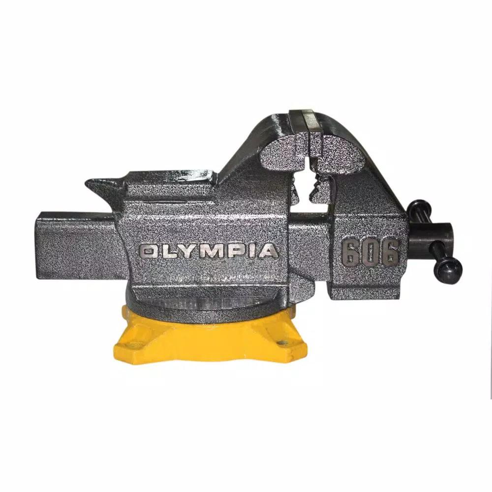 OLYMPIA Tools 6 in. Bench Vise with 270° Swivel Base and 20,000 lb. Clamping Strength