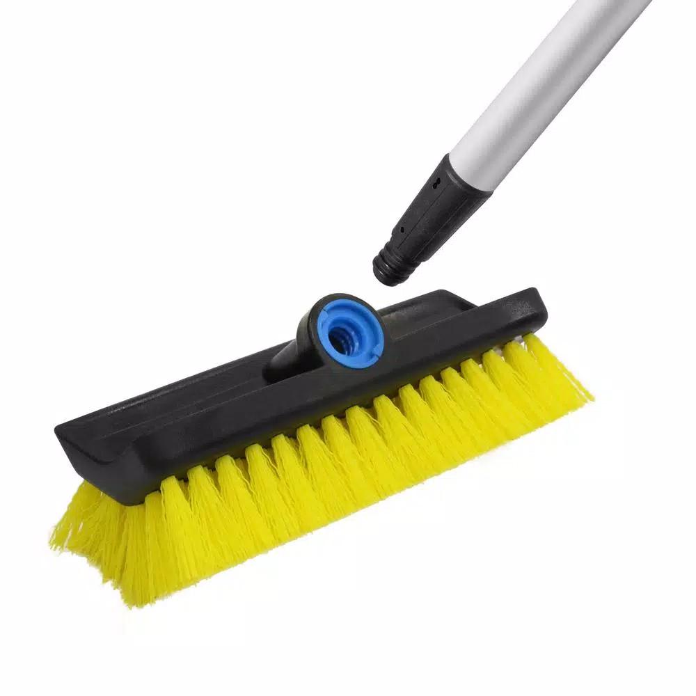 Unger Pro Bi-Level Scrub Brush with Hard Synthetic Bristles for Tile and Grout