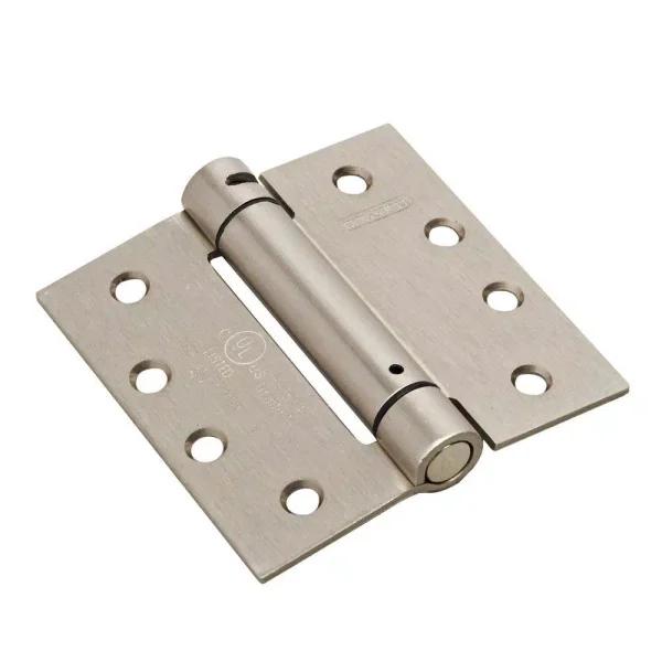 Onward 4 in. x 4 in. Adjustable Spring Butt Hinge, Brushed Nickel Steel, 45 lb. Capacity