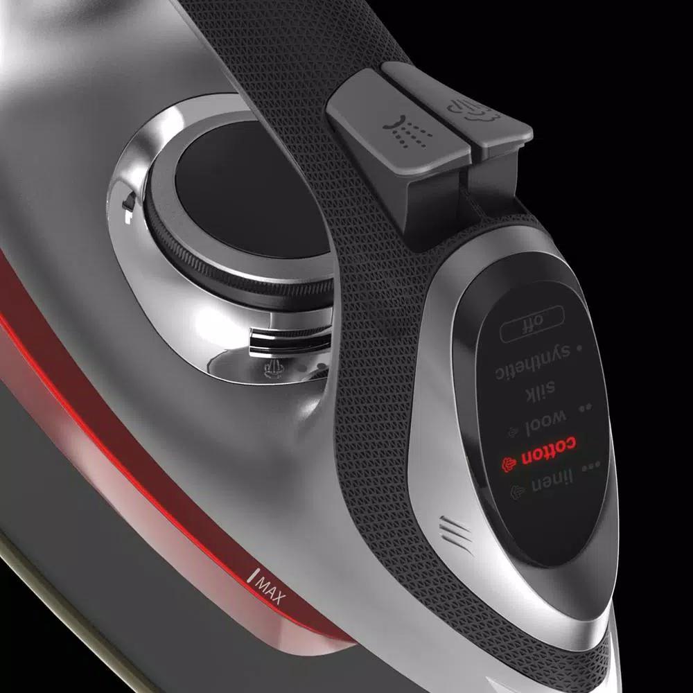 CHI Electronic Steam Clothing Iron with Titanium-Infused Ceramic Soleplate and Retractable Cord