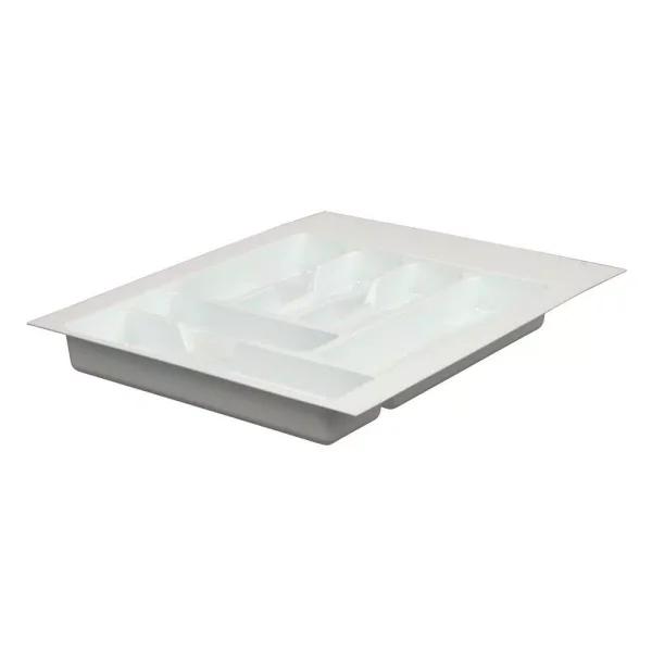 Real Solutions for Real Life Real Solutions by Knape and Vogt 18 in. Plastic Tableware Drawer Organizer, White