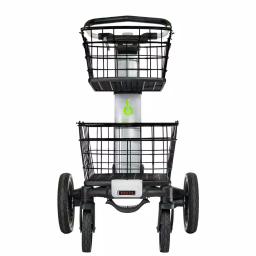 Unbranded Scout Folding Aluminum Cleaning Cart with Removable Baskets and Swivel Wheels thumbnail 6