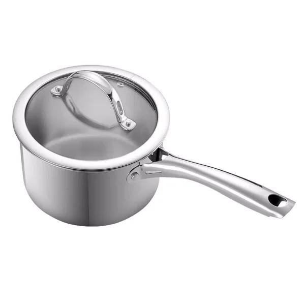 Cooks Standard 3 Qt. Stainless Steel Saucepan with Tempered Glass Lid