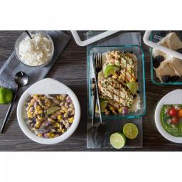 Pyrex Ultimate 10-Piece Glass Food Storage Set with Oven-Safe Glass Lids and White Silicone Rims thumbnail 3