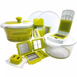 MegaChef 10-in-1 Multi-Use Salad Spinner, Slicer, Dicer and Chopper thumbnail 1