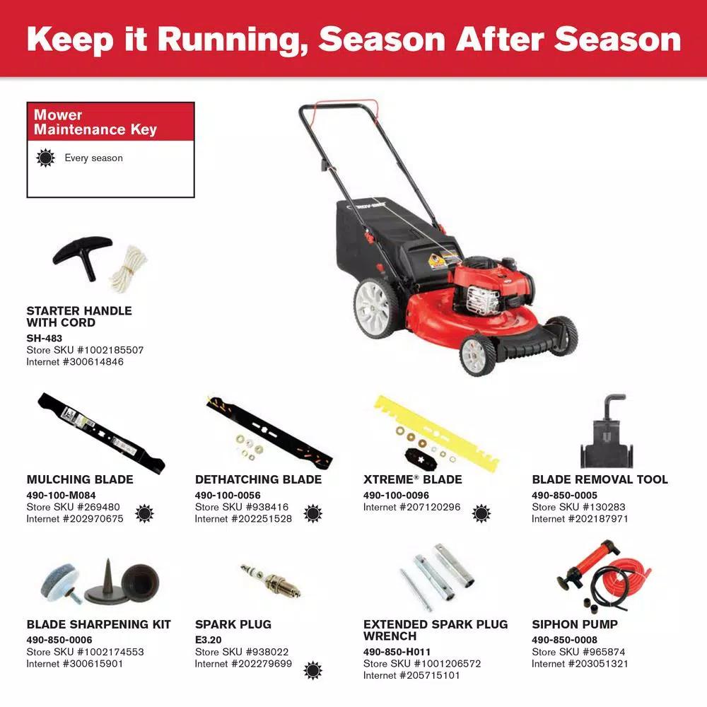 Troy-Bilt TB110 21 in. Gas Walk Behind Push Mower with Briggs & Stratton 140cc Engine