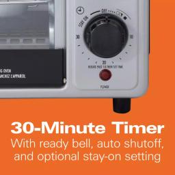 Proctor Silex 1500-Watt 6-Slice Silver Toaster Oven with Toast, Bake, and Broil Settings thumbnail 6