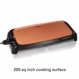 Hamilton Beach Reversible 200 sq. in. Durathon Ceramic Nonstick Electric Griddle, Black thumbnail 2