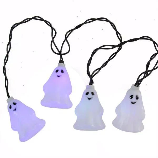 Northlight LED Color Changing Ghost Halloween String Lights, 10-Pack