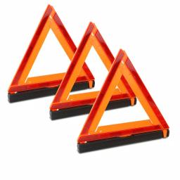 Stark 3-Pack Roadside Folding Safety Triangle Reflector Warning Kit, DOT Approved thumbnail 1