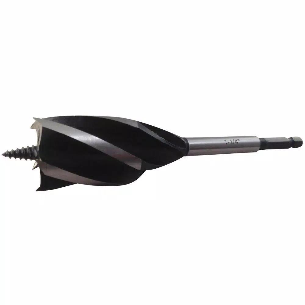 BLU-MOL Xtreme Power 1-1/4 in. Wood Boring Twist Drill Bit, High Speed Steel